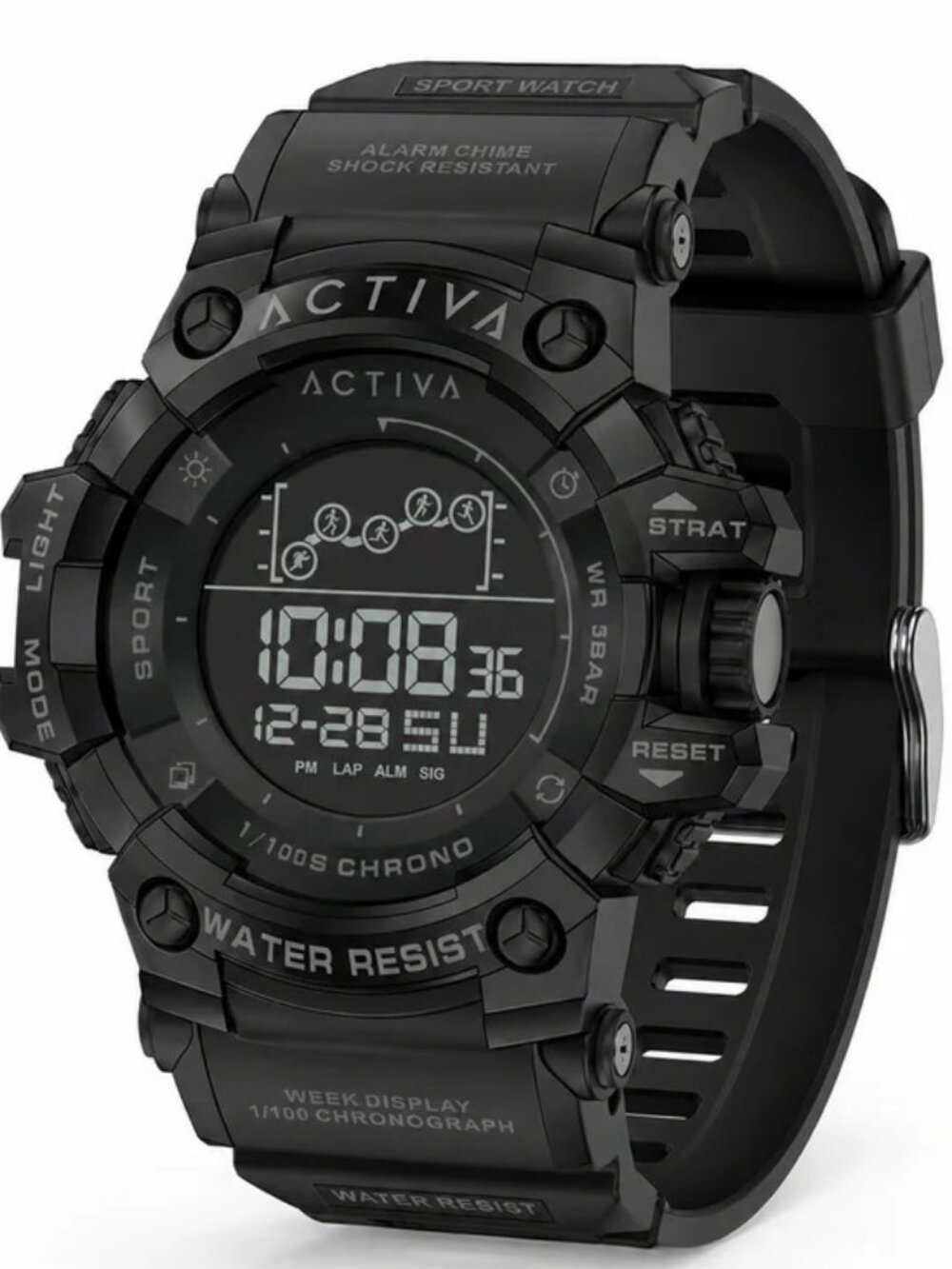 $99 Activa Summit X Invicta Men's Digital 50mm Black Watch (8082-027) NIB